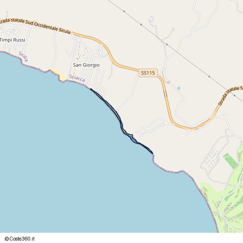 Posizione della spiaggia Spiaggia nei pressi di Sciacca, 92019