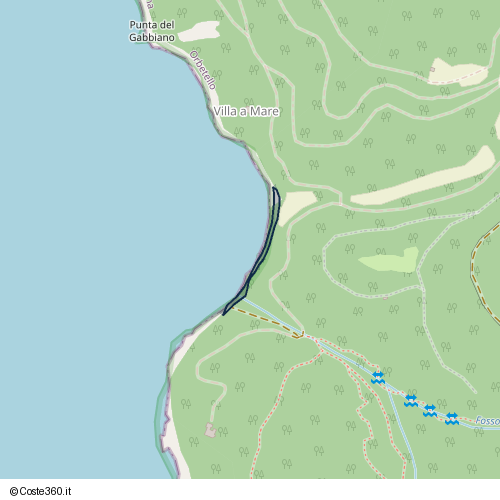 Posizione della spiaggia Spiaggia nei pressi di Via Cala di Forno, Orbetello