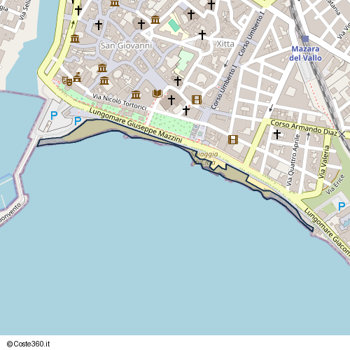 Posizione della spiaggia Spiaggia nei pressi di Mazara del Vallo, 91026