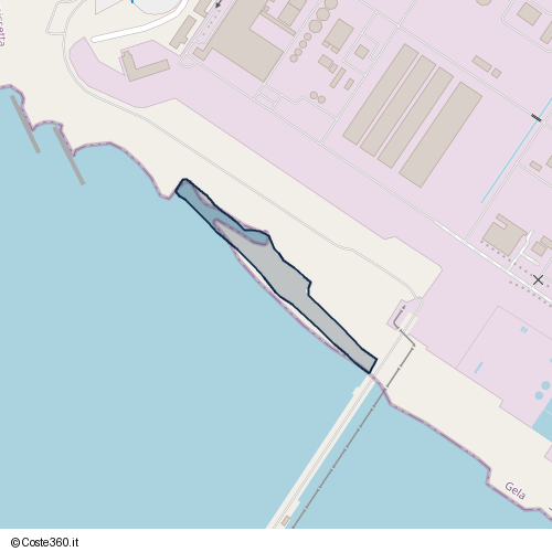 Posizione della spiaggia Spiaggia nei pressi di Gela, 93012