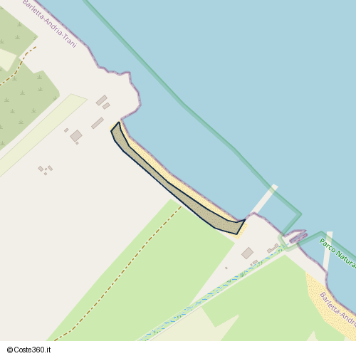 Posizione della spiaggia Spiaggia nei pressi di Contrada Pantanello, Fiumara, Barletta, 76121