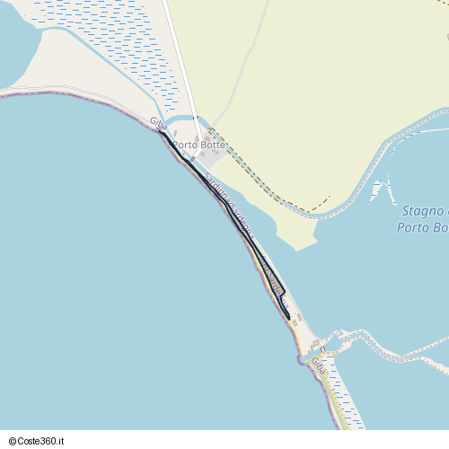 Posizione della spiaggia Spiaggia nei pressi di Giba, 09010