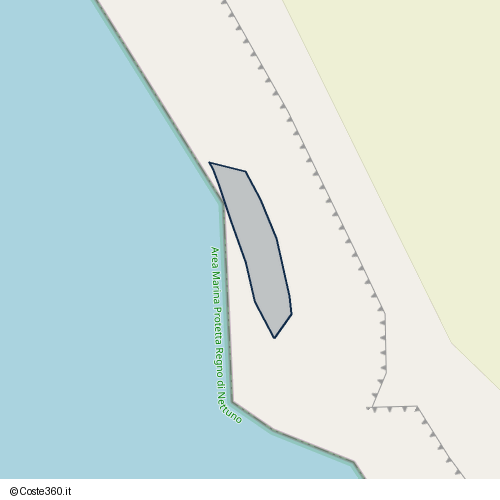 Posizione della spiaggia Spiaggia nei pressi di Via Flavio Gioia, Olmo, Procida, 80079