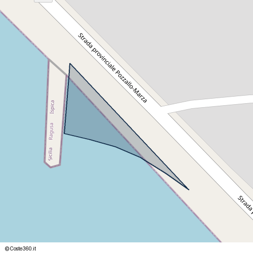 Posizione della spiaggia Spiaggia nei pressi di Strada provinciale Pozzallo-Marza, Ispica, 97014