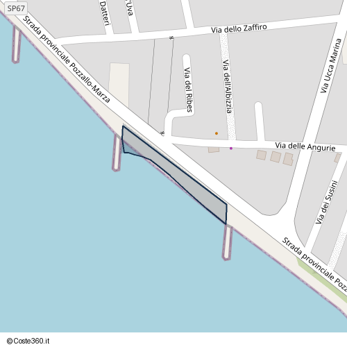 Posizione della spiaggia Spiaggia nei pressi di Strada provinciale Pozzallo-Marza, Ispica, 97014