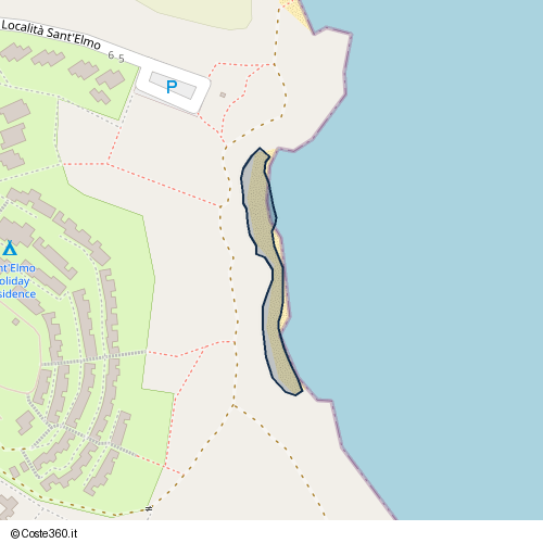 Posizione della spiaggia Spiaggia nei pressi di Località Sant'Elmo, Castiadas, 09040