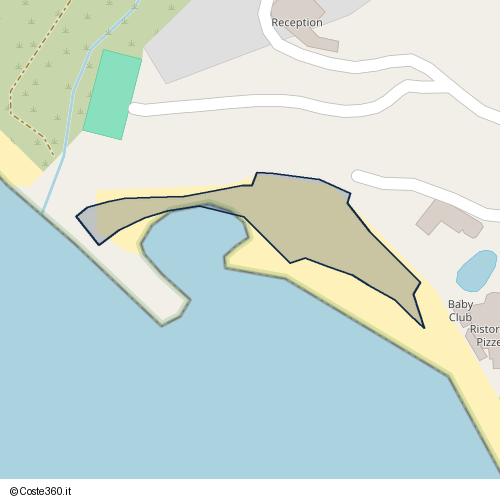 Posizione della spiaggia Spiaggia nei pressi di Strada Regionale 447 Raccordo, Pisciotta, 84051