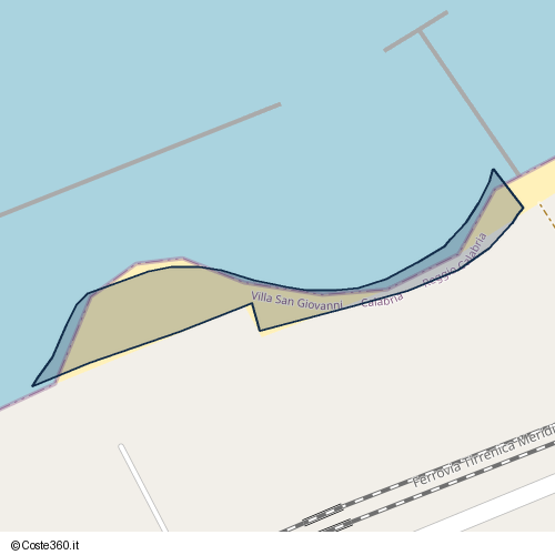 Posizione della spiaggia Spiaggia nei pressi di Villa San Giovanni, 89018
