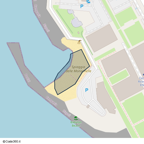 Posizione della spiaggia Spiaggia nei pressi di Piazzale Enrico Fermi 1, Portici, 80055