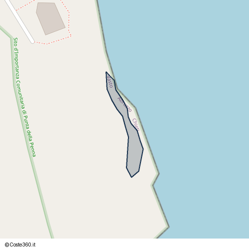 Posizione della spiaggia Spiaggia nei pressi di Via Osca, Vasto