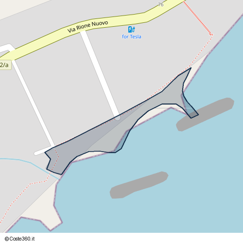 Posizione della spiaggia Spiaggia nei pressi di Via Rione Nuovo, San Giovanni a Piro, 84067