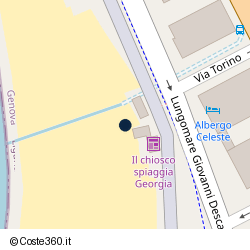 Posizione approssimativa di Celeste al mare