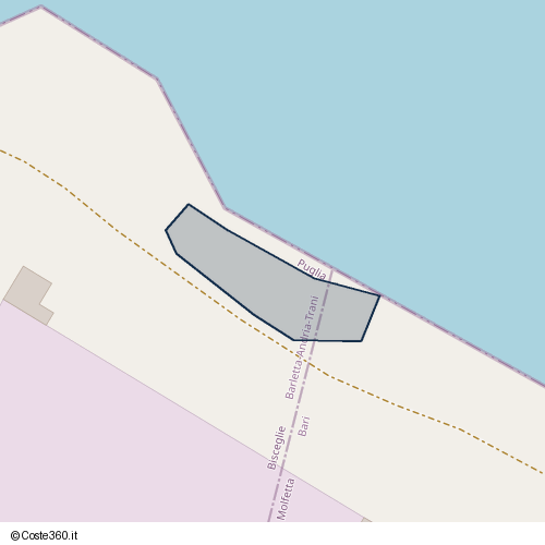 Posizione della spiaggia Spiaggia nei pressi di Molfetta, 76011