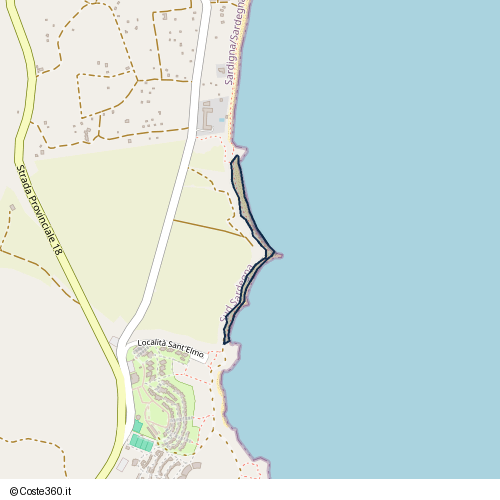 Posizione della spiaggia Spiaggia nei pressi di Castiadas, 09040