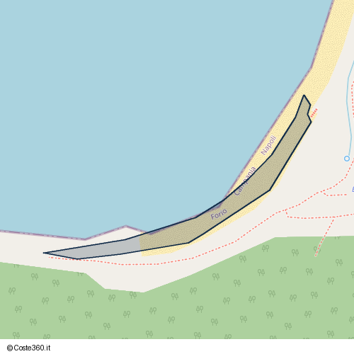 Posizione della spiaggia Spiaggia nei pressi di Via Giovanni Mazzella, Forio, 80075