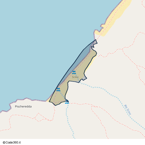 Posizione della spiaggia Spiaggia nei pressi di Arbus, 09031