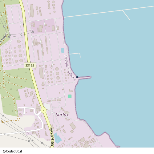 Posizione della spiaggia Spiaggia nei pressi di Sarrocu/Sarroch, 09018