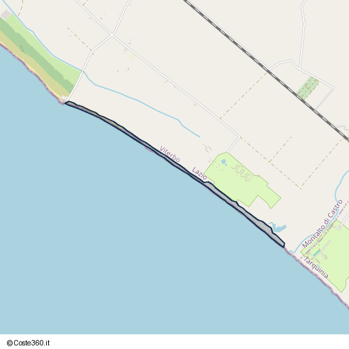 Posizione della spiaggia Spiaggia nei pressi di Via Litoranea, Montalto di Castro