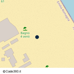 Posizione della concessione balneare Comune di Cesenatico, A. 2015, N. 20