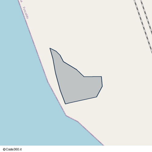 Posizione della spiaggia Spiaggia nei pressi di Strada Statale 18 Tirrena Inferiore, Fuscaldo Marina, Fuscaldo, 87024