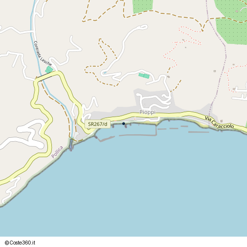 Posizione della spiaggia Spiaggia nei pressi di Pollica, 84068