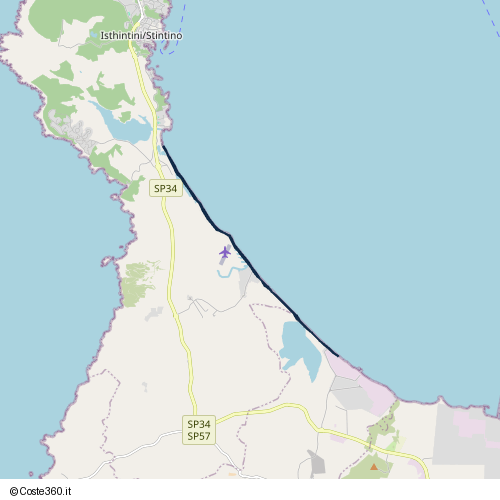 Posizione della spiaggia Spiaggia nei pressi di Via Ezzi Mannu, Isthintini/Stintino, 07040