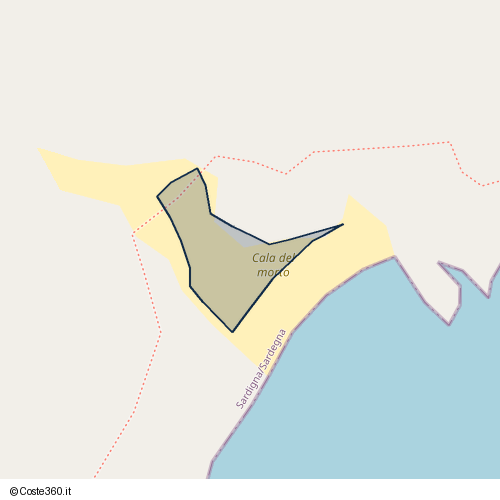 Posizione della spiaggia Spiaggia nei pressi di Viale Grecale, Domus De Maria, 09010