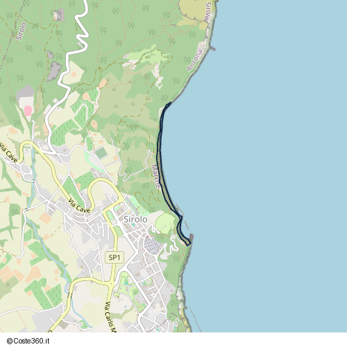 Posizione della spiaggia Spiaggia nei pressi di Via Bosco, Sirolo, 60020