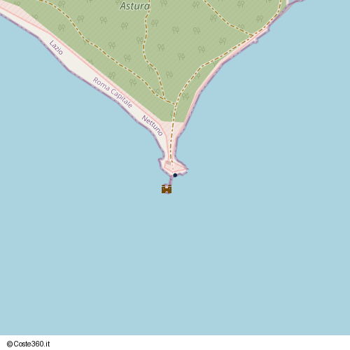 Posizione della spiaggia Spiaggia nei pressi di Strada Valmontorio, Nettuno