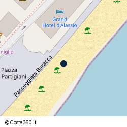 Posizione della concessione balneare Comune di Alassio, A. 2011, N. 01