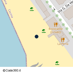 Posizione della concessione balneare Comune di Cecina, A. 2015, N. 61