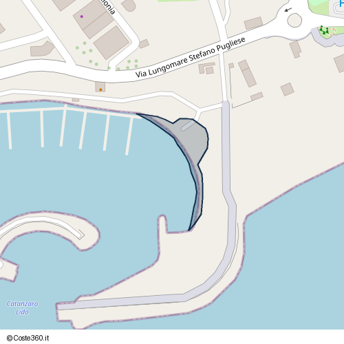 Posizione della spiaggia Spiaggia nei pressi di Catanzaro