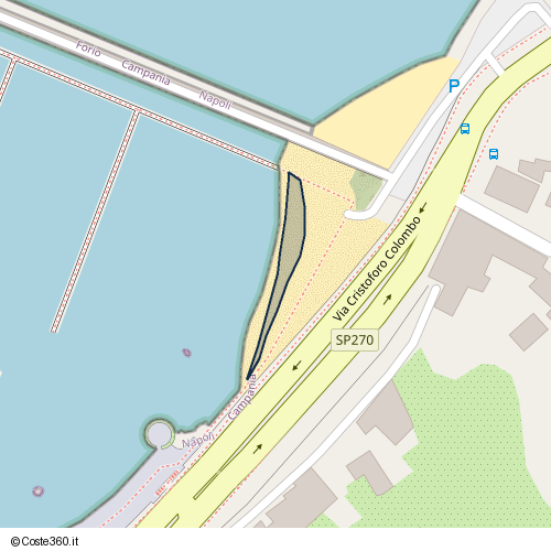 Posizione della spiaggia Spiaggia nei pressi di Via Cristoforo Colombo, Forio, 80075