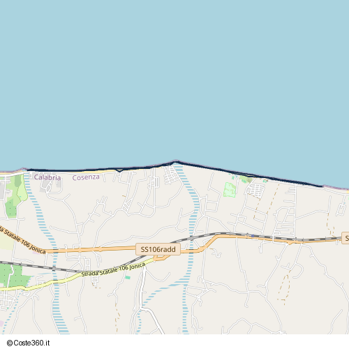 Posizione della spiaggia Spiaggia nei pressi di Contrada Seggio, 87064