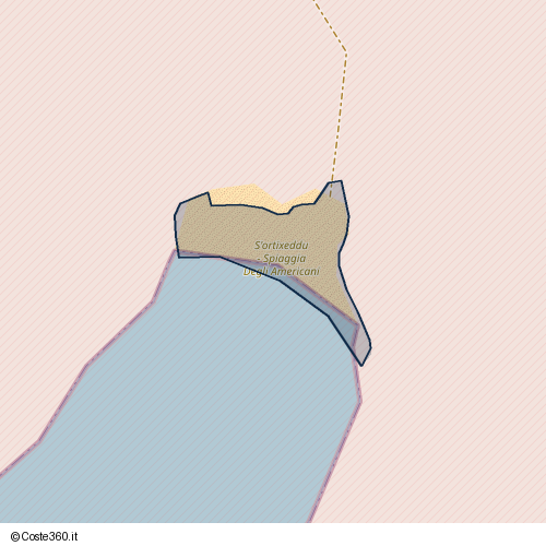 Posizione della spiaggia Spiaggia nei pressi di Teulada, 09019