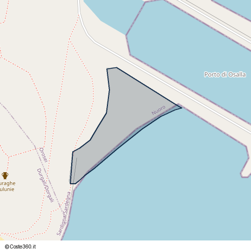 Posizione della spiaggia Spiaggia nei pressi di Cala Cartoe, Durgali/Dorgali, 08022