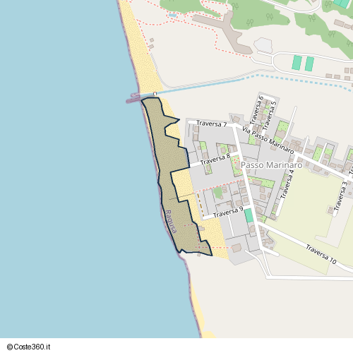 Posizione della spiaggia Spiaggia nei pressi di Traversa 8, Ragusa, 97100
