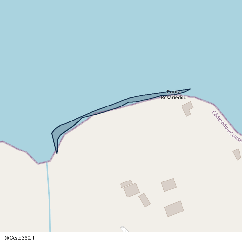 Posizione della spiaggia Spiaggia nei pressi di Câdesédda/Calasetta, 09011
