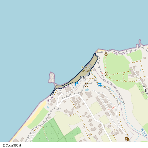 Posizione della spiaggia Spiaggia nei pressi di Contrada Campo di Sotto, Tropea, 89861