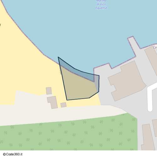 Posizione della spiaggia Spiaggia nei pressi di Via Cristoforo Colombo, Vico Equense, 80069