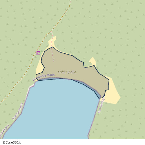 Posizione della spiaggia Spiaggia nei pressi di Domus De Maria, 09010