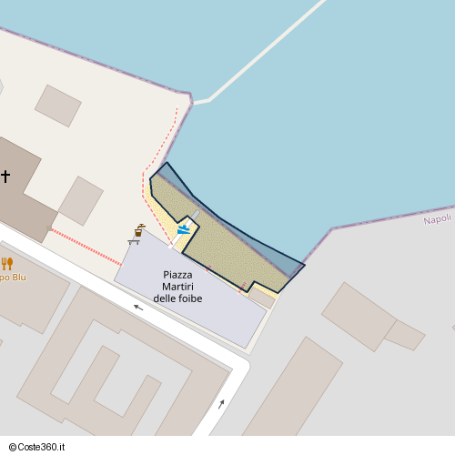 Posizione della spiaggia Spiaggia nei pressi di Via Sacello di Miseno, Bacoli, 80070