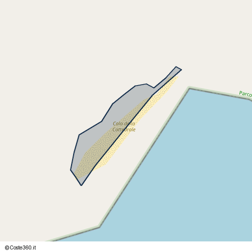 Posizione della spiaggia Spiaggia nei pressi di Litoranea, Mattinata