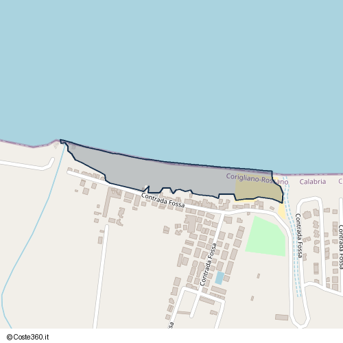 Posizione della spiaggia Spiaggia nei pressi di Contrada Fossa, 87064