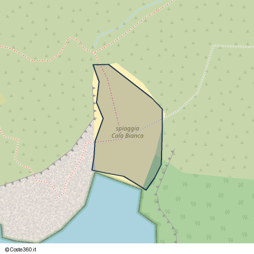 Posizione della spiaggia Spiaggia nei pressi di sentiero Degli Infreschi, Camerota, 84059