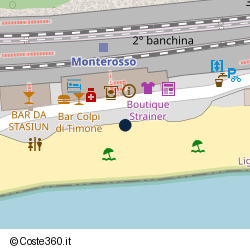 Posizione della concessione demaniale marittima Comune di Monterosso Al Mare, A. 2020, N. 3