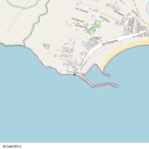 Posizione della spiaggia Spiaggia nei pressi di Via Selinunte, Menfi, 92013