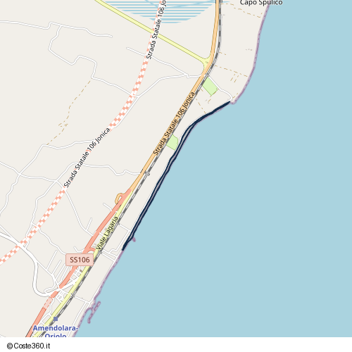 Posizione della spiaggia Spiaggia nei pressi di Amendolara, 87070