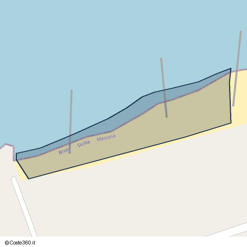 Posizione della spiaggia Spiaggia nei pressi di Brolo, 98061