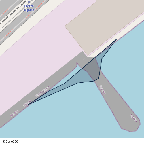 Posizione della spiaggia Spiaggia nei pressi di Piazza Antonio Gramsci, Pietra Ligure, 17027